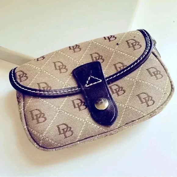 Dooney & Bourke Handbags - Dooney & Bourke Signature DB Logo Canvas Wristlet